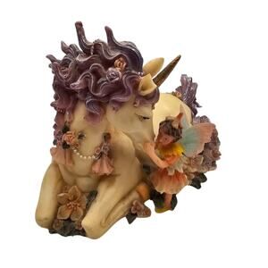 Vintage 1990s Unicorn and Fairy Princess Music Box Plays Nocturne